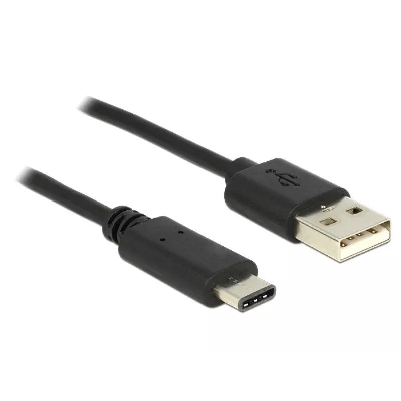 Kabel USB DeLOCK 83600 USB 2.0 1m USB C USB A Czarny