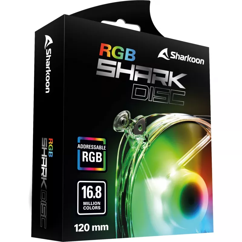 SHARKOON SHARK Disc ARGB 120mm Wentylator obudowy - Biały