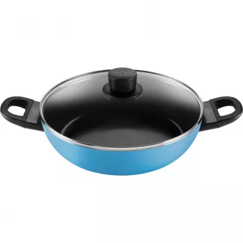 Głęboka patelnia Ballarini CAPRERA 28 cm z pokrywką, niebieska