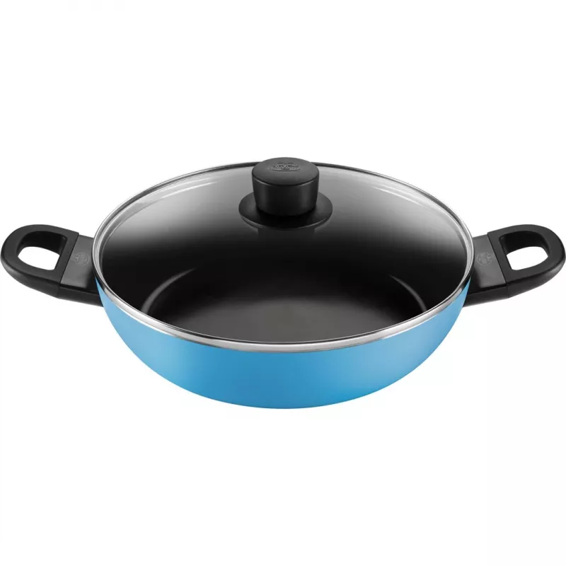 Głęboka patelnia Ballarini CAPRERA 28 cm z pokrywką, niebieska