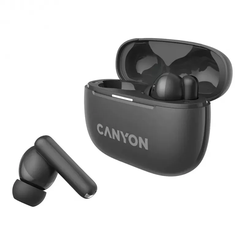 Słuchawki Canyon CNS-TWS10BK True Wireless Stereo (TWS) douszne do rozmów/muzyki/sportu/codziennego użytku USB Type-C Bluetooth Czarny (CNS-TWS10BK)