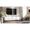 4D szafka RTV PALAZZO BIS 201x40x60 biały matowy