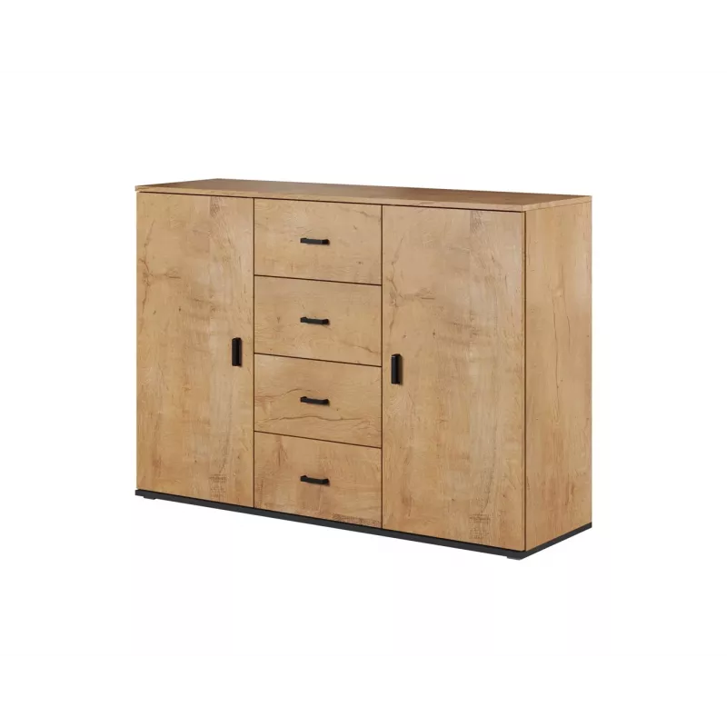 Cama living room sideboard UNI lefkas oak/Czarny