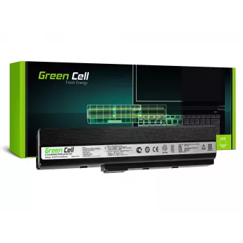Bateria zielony Cell AS02 do serii ASUS K52 — Li‑Ion 4400 mAh, 11,1 V, 6 ogniw, czarna