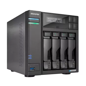 Asustor LOCKERSTOR 4 Gen2 (AS6704T) NAS Desktop Intel® Celeron® N N5105 4 GB DDR4 0 TB ADM Czarny