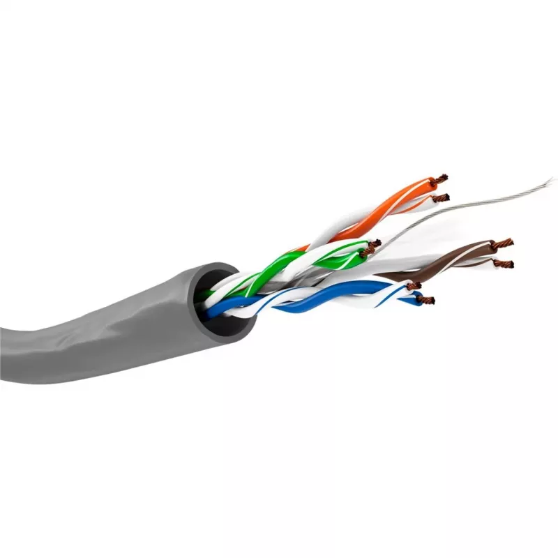 Kabel sieciowy kat.6, U/UTP (szary, 100 metrów, elastyczny)