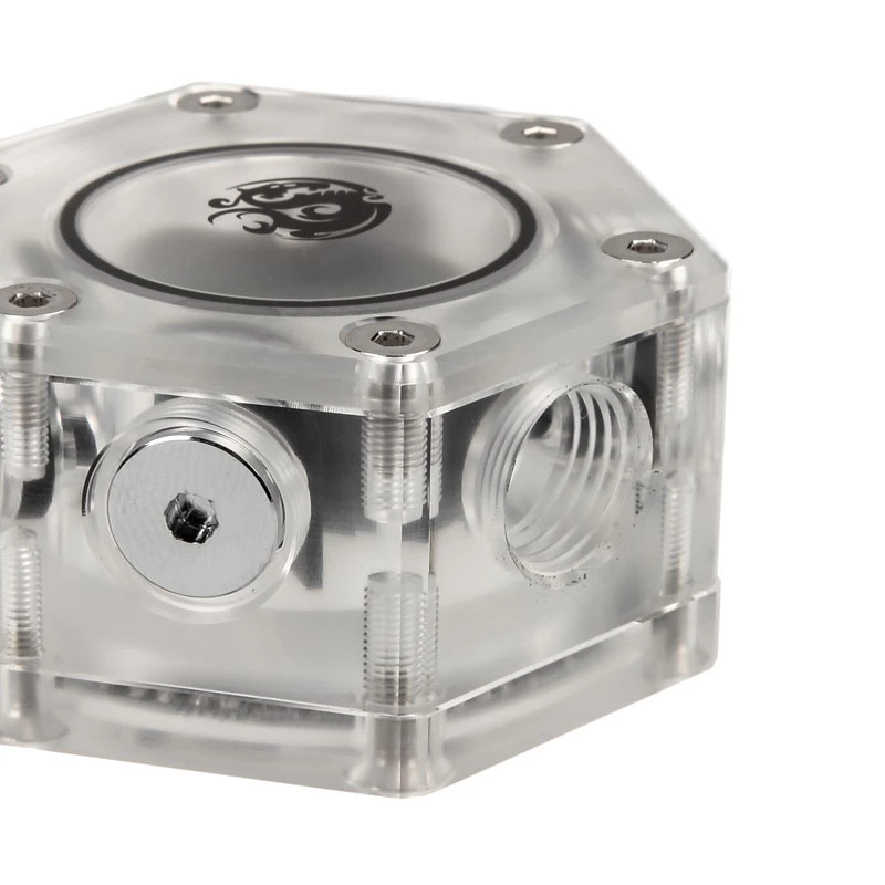 Wskaźnik przepływu BitsPower Hexagon Flow Indicator-RGB BP-HFI-RGB — oświetlenie RGB, sześciokątna konstrukcja