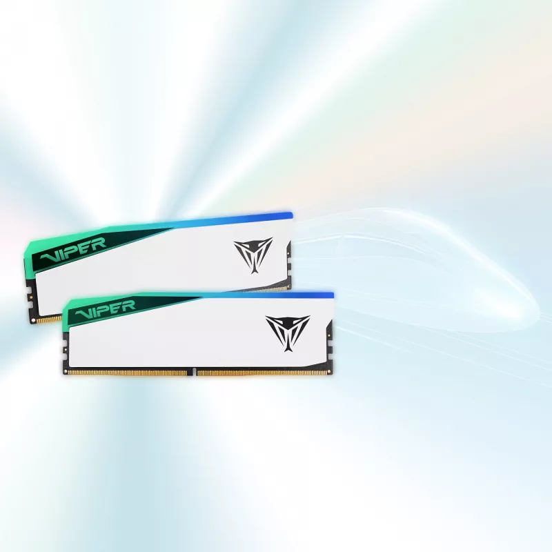 DIMM 48 GB DDR5-6000 (2x 24 GB) Dual-Kit, Pamięć Biała, PVER548G60C42KW, Viper Elite 5 RGB, INTEL XMP, AMD EXPO
