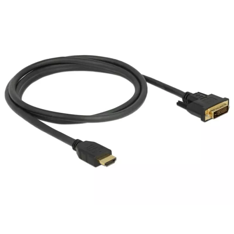 Kabel wideo DeLOCK 85653 1,5 m HDMI typ A DVI czarny