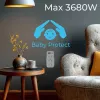 Rozgałęziacz zasilania MACLEAN MCE248 F/W — 3 gniazda AC (1×16A, 2×6A) + 4×USB (2×A, 2×C PD 20W), wtyczka EU, biały