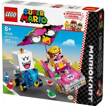 Zestaw klocków konstrukcyjnych LEGO 72038 Super Mario Mario Kart Wario King Buu Huu – figurki postaci i elementy toru