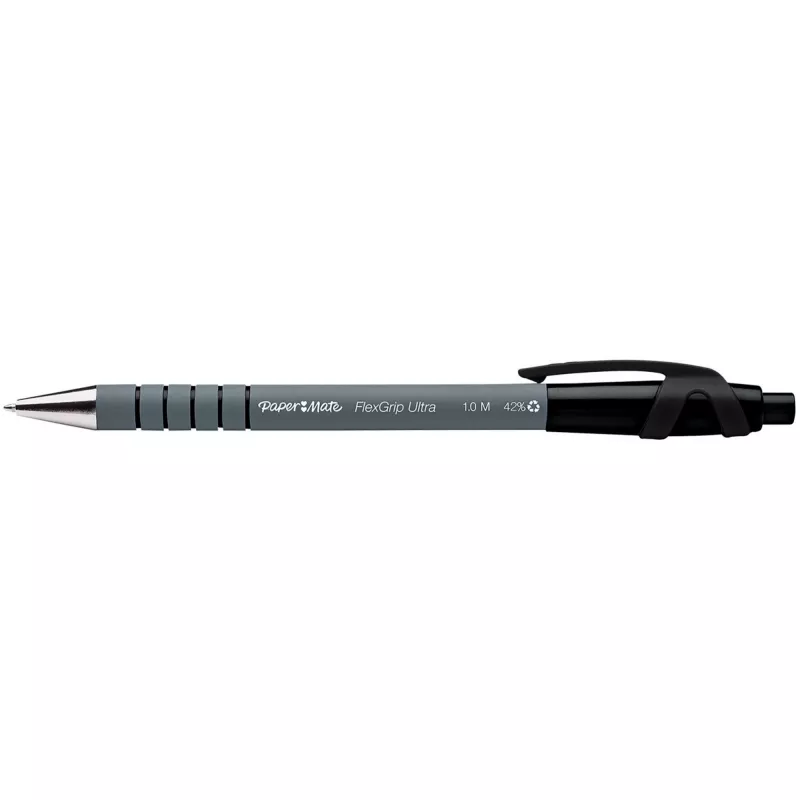 Paper Mate Flexgrip Ultra - Clip - Clip-on-Einziehkugelschreiber - Schwarz - 12 Stück(e) - Medium