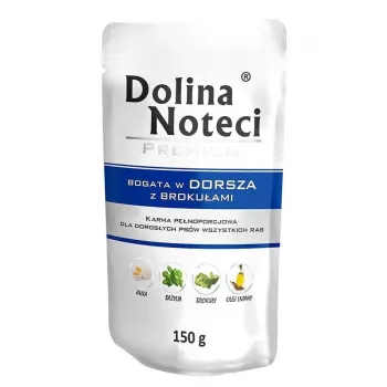 Dolina Noteci Premium bogata w dorsza z brokułami - mokra karma dla psa - 150g