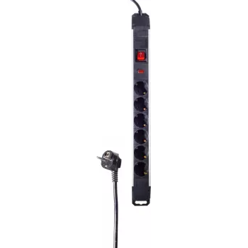 Listwa zasilająca PDU ShiverPeaks BS09-20165 6 gniazd AC czarna