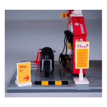 Model stacji benzynowej Jamara CaDA Shell 402858 ze szczegółowym projektem