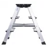 Stopień schodkowy Krause 126030 — aluminiowy, 3-stopniowy, maks. wysokość 65 cm, 6,1 kg, szerokość 500 mm