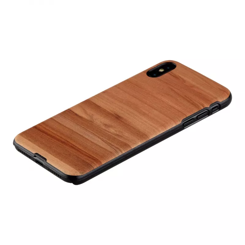 Etui na smartfona man and wood do iPhone XS Max — cappuccino Czarny etui ochronne