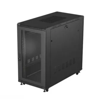 Szafa rack 19 cali LANBERG FF01-6222-23B 22U 600x1200 mm czarna z perforowanymi drzwiami