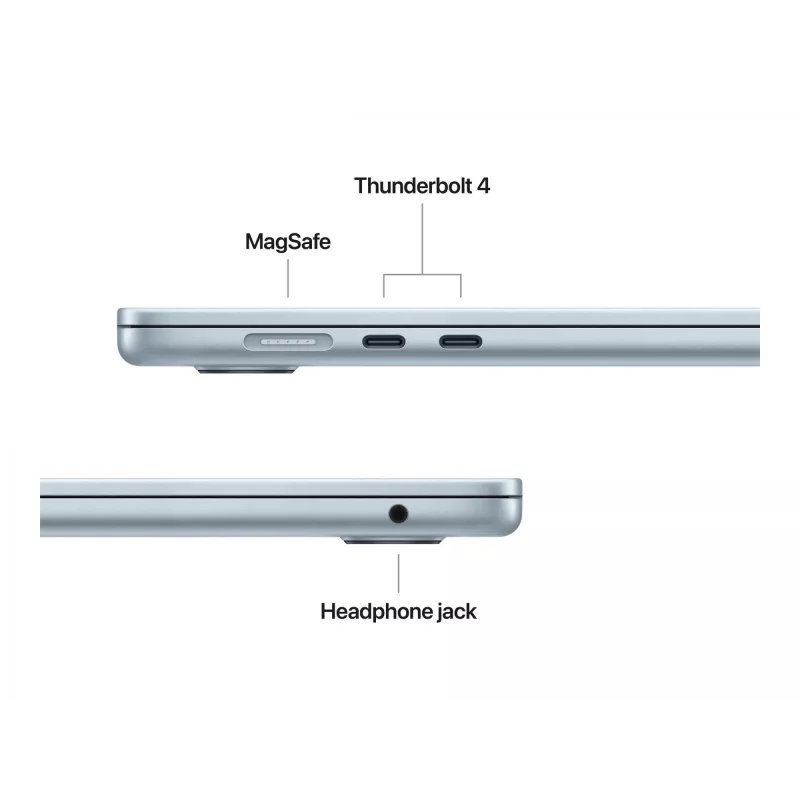 MacBook Air 15, Sky Blue, M4 (10-CPU/10-GPU), 16GB, 512GB, German, 35W Dual USB-C Port Power Adapter, MC7C4D/A