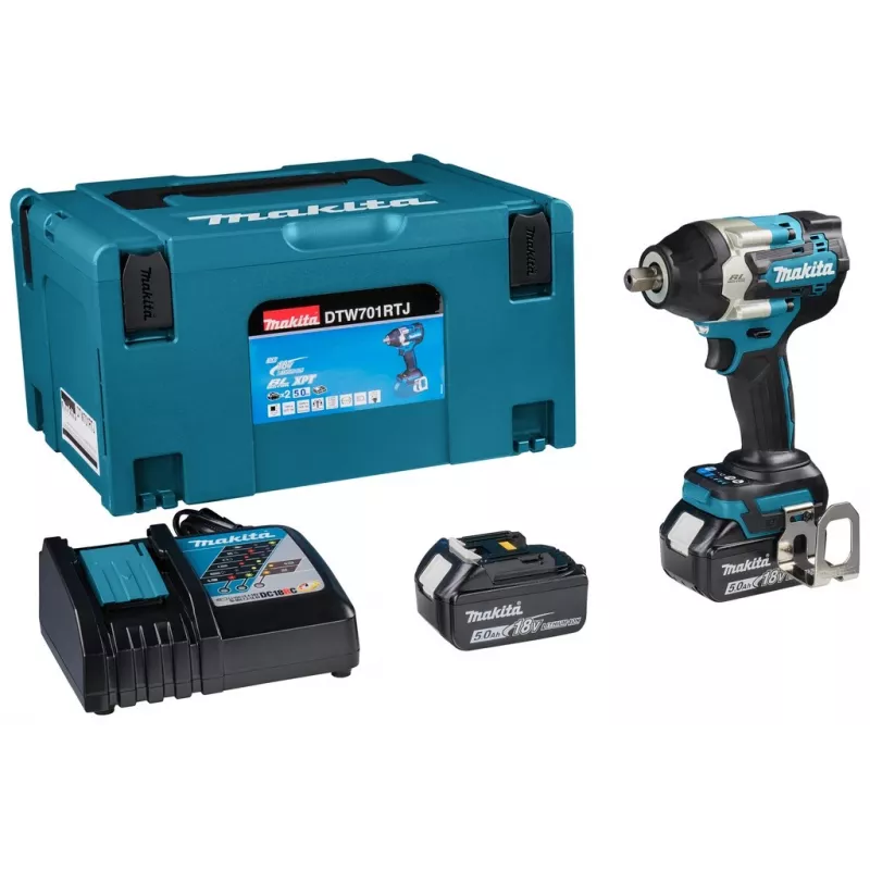 Makita DTW701RTJ wkrętarka udarowa 1000 RPM Czarny, Niebieski