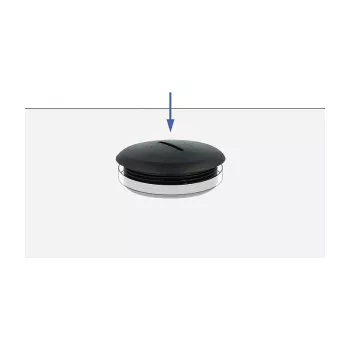 Zaślepka rury DeLOCK 60230 czarna nylon