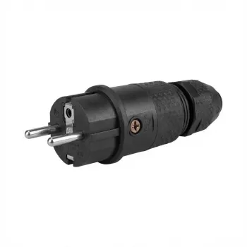 ABL 100000068 Wtyczka profesjonalna SCHUKO i fr-be Elamid-2K czarna sv IP54 (100000068)