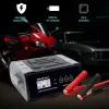 Prostownik QOLTEC 52514 — 12 V/24 V, 25 A, do akumulatorów AGM/żelowych/SLA z wyświetlaczem LCD