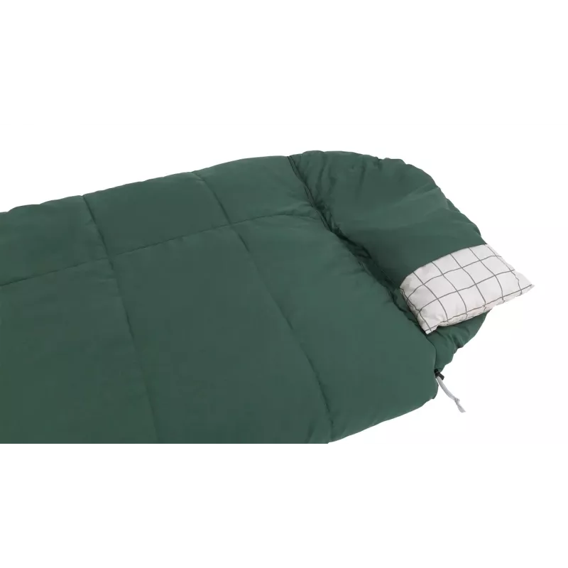 Śpiwór Outwell Camper Prime półprostokątny 900×2350 mm, maks. wzrost użytkownika 200 cm, bawełna/poliester, zielony