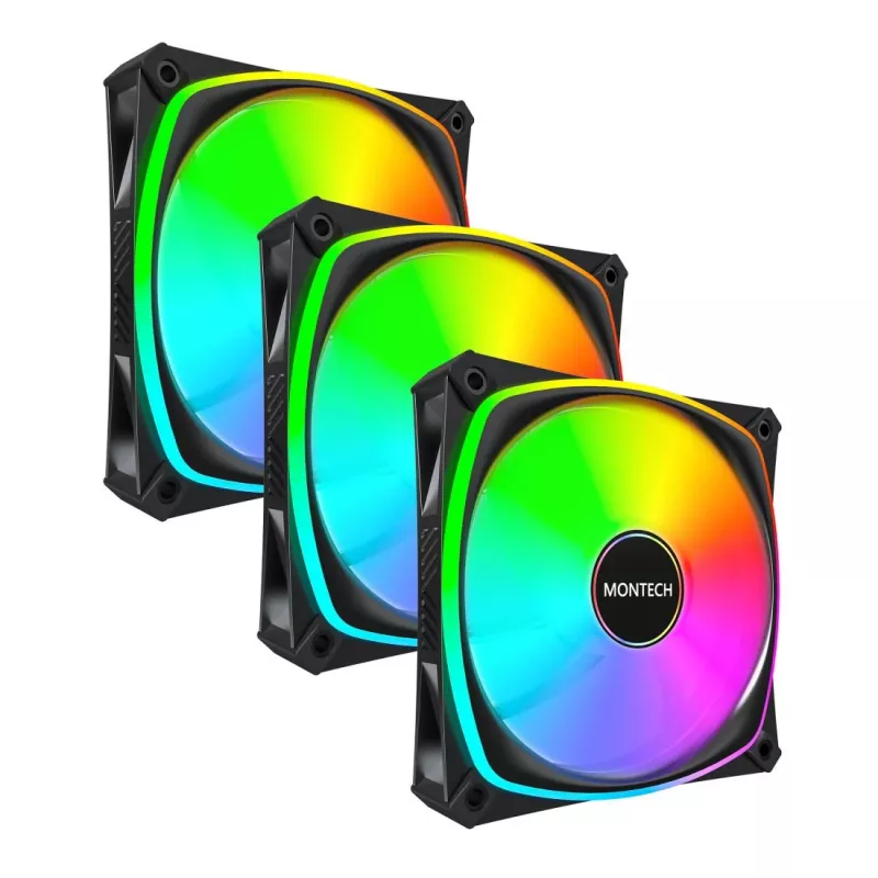 MONTECH AX120 PRO Czarny 120 mm ARGB 3-Pack