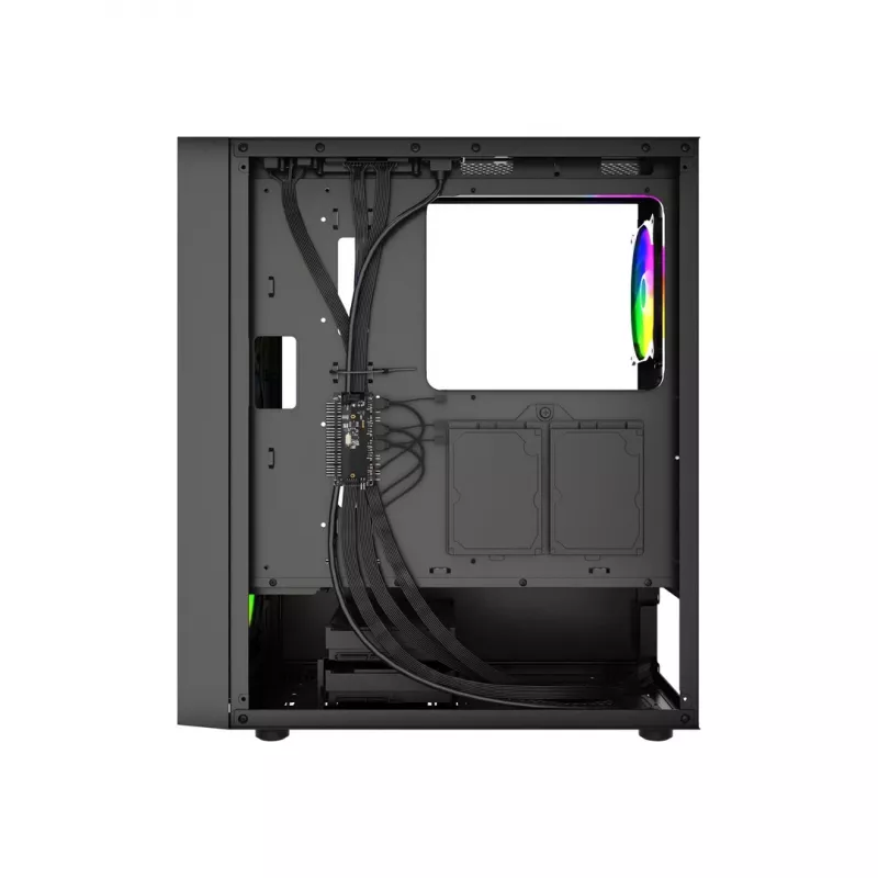 Obudowa PC GEMBIRD Fornax 4300 Midi Tower ATX, szkło hartowane, 2x3.5 cala wnęki, 3x2.5 cala wnęki, obsługa wentylatorów ARGB, USB 3.2 Gen1
