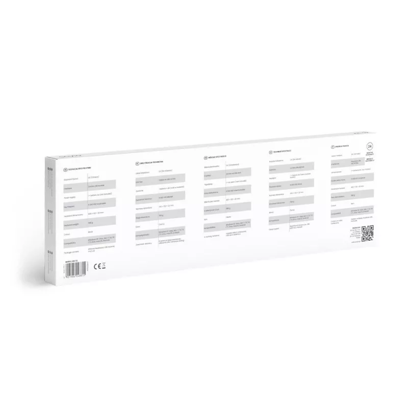 Klawiatura Savio KB-02 do domu/biura USB QWERTY Czarna