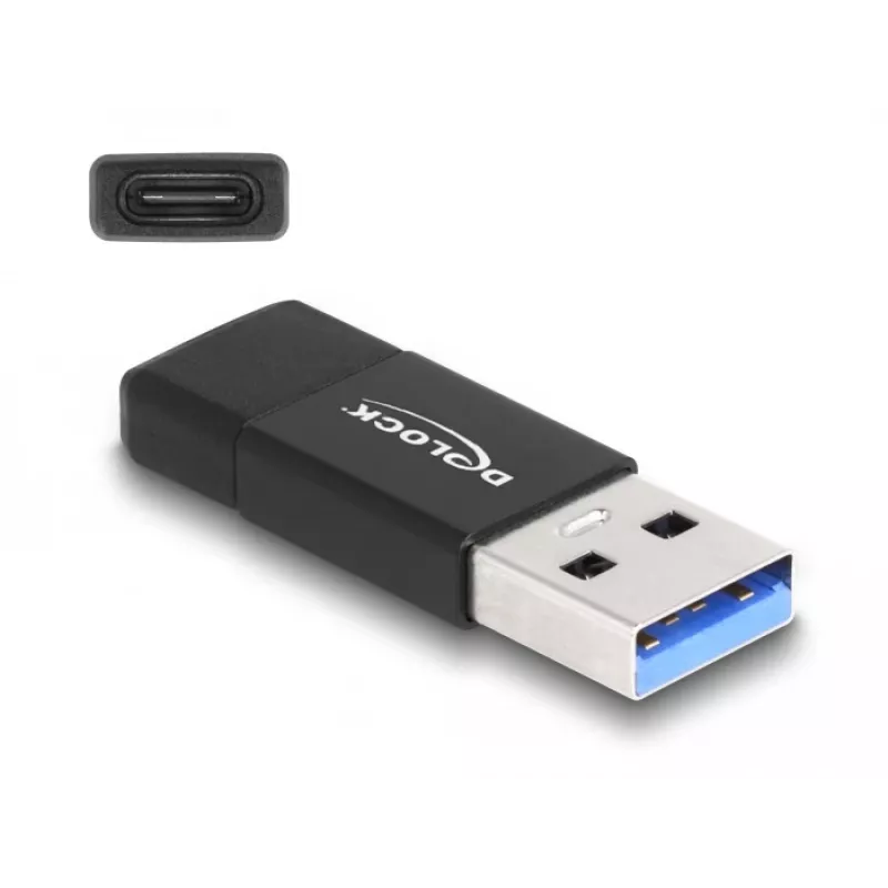 DeLOCK 60001 adapter USB A USB C czarny