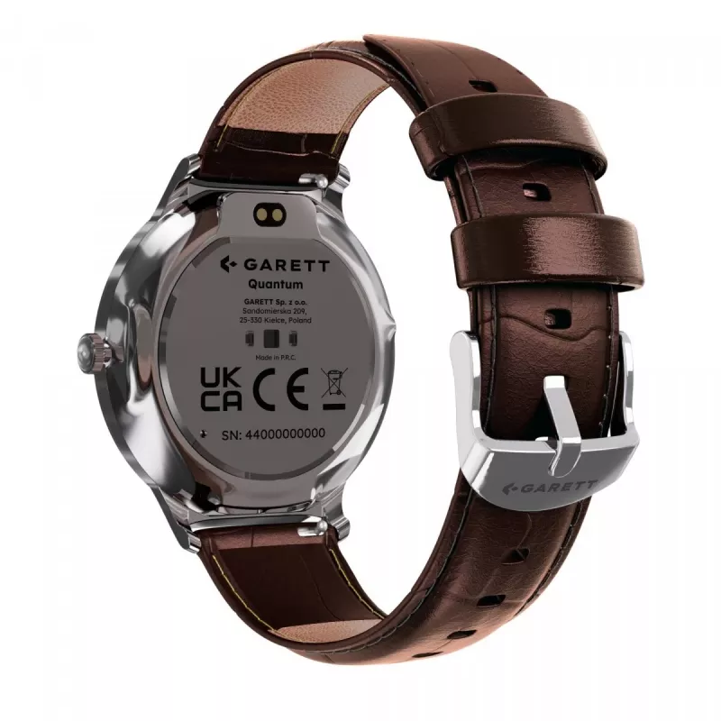 Smartwatch Garett Quantum — srebrny ze stali nierdzewnej