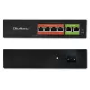 Przełącznik Ethernet PoE QOLTEC 52289 — 4 porty RJ45 PoE, 2 porty uplink RJ45, budżet mocy 65W