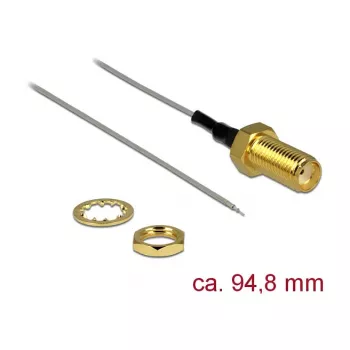 Kabel koncentryczny DeLOCK 89600 94,8 m SMA otwarty koniec cynowany złoty szary