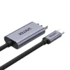 UNITEK V1409A kabel zmiennopłciowy USB-C DisplayPort Czarny, Szary