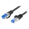 Kabel sieciowy LANBERG PCF6A-10CC-0100-BK — Cat6a S/FTP, 1 m, RJ-45, czarny