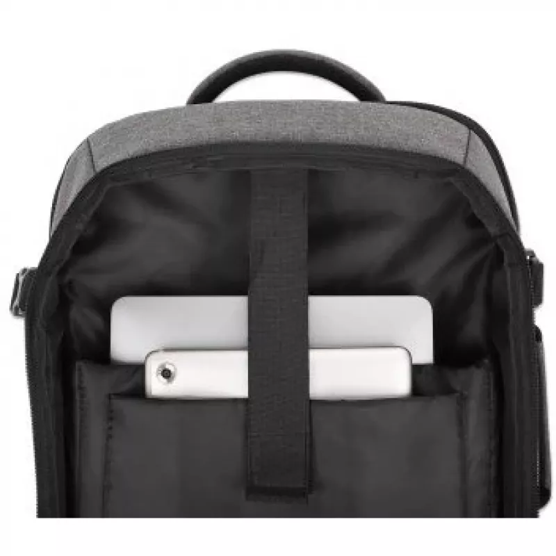 Plecak Manhattan Rome Notebook Travel 17,3 cala dwie kieszenie 40 l jasnoszary