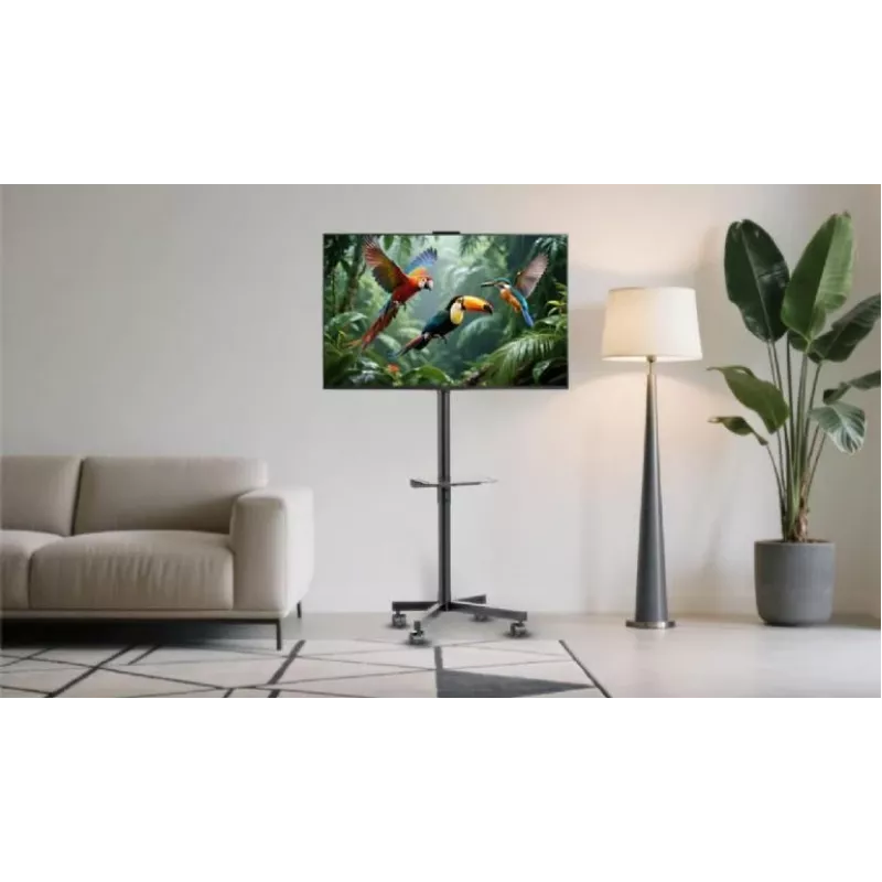 Gembird stojak podłogowy pod telewizor na kółkach (pochylany) do 32–55 cali, VESA 100x100–400x400, maks. obciążenie 30 kg, czarny