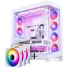 Obudowa PHANTEKS NV Series NV7 E-ATX, szkło hartowane, ARGB - biała i wentylator M25 Gen2 PWM D-RGB 3-pack - Reverse Blade, 140 mm + zestaw DRGB