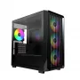 Montech X5M (B) Obudowa PC Micro Tower — Micro‑ATX/Mini‑ITX, 3x120mm przód, 1x120mm tył, obsługa zasilacza ATX, 2x3,5 cala + 4x2,5 cala, Czarna