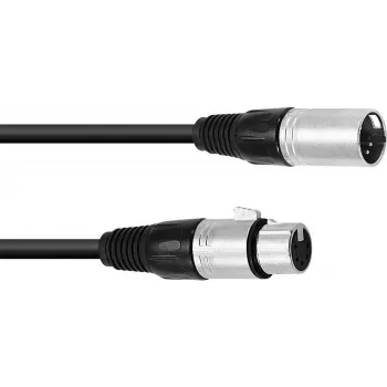 Kabel połączeniowy XLR Omnitronic 30220768 — 1×5-pin XLR męski do 1×5-pin XLR żeński, 3 m