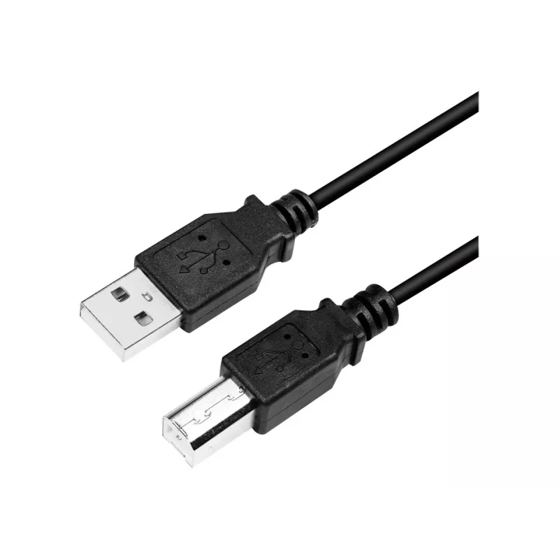 Kabel USB LogiLink CU0007B USB 2.0 2 m USB A USB B Czarny