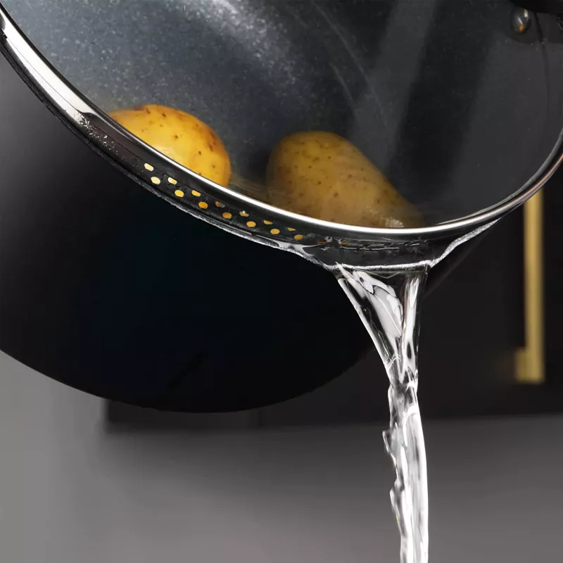 Zestaw naczyń kuchennych Russell Hobbs RH01840EU7 — 4-częściowy, kompaktowy, metaliczny marmur