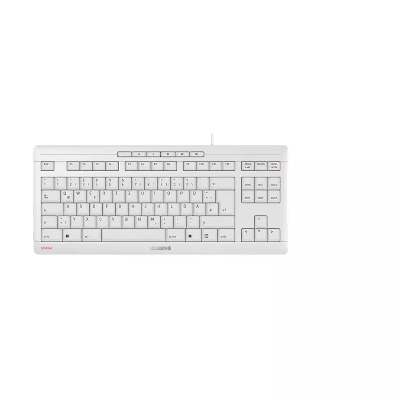 CHERRY STREAM TKL klawiatura Uniwersalna USB QWERTZ niemiecka biała
