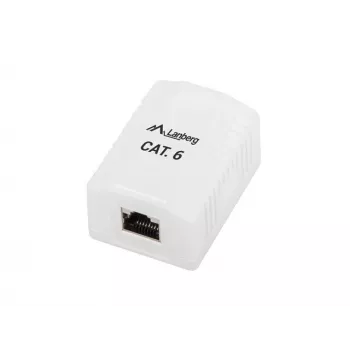 Puszka natynkowa RJ-45 biała Lanberg OS6-0001-W