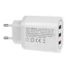 Ładowarka sieciowa MACLEAN MCE479W — szybka ładowarka USB z 3 portami, łączna moc wyjściowa 18 W