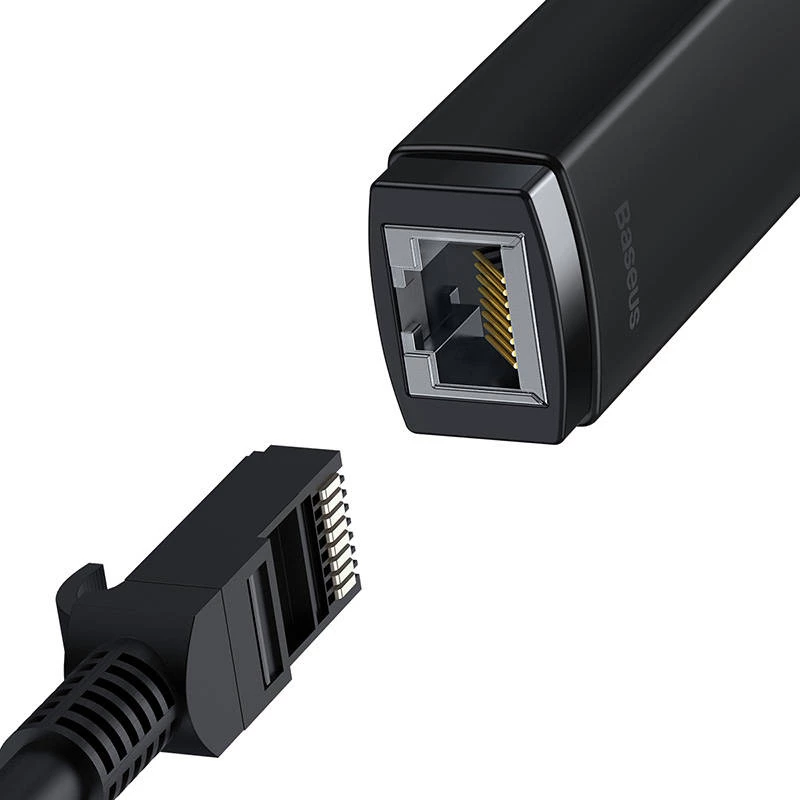 Adapter sieciowy Baseus Lite Series USB-C na RJ45 (czarny)