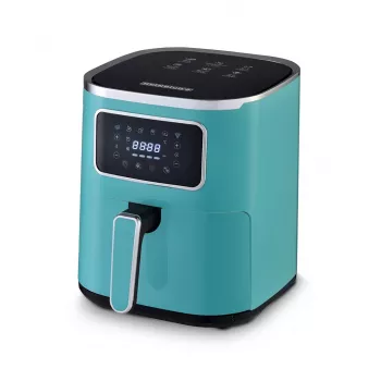 Frytkownica beztłuszczowa HEINRICH'S HFR 8216 — 5,0 l, 1450 W, zielona, sterowanie dotykowe, wyświetlacz LED