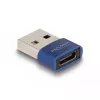 Adapter DeLOCK USB 2.0 USB Type-A męski na USB Type-C żeński niebieski